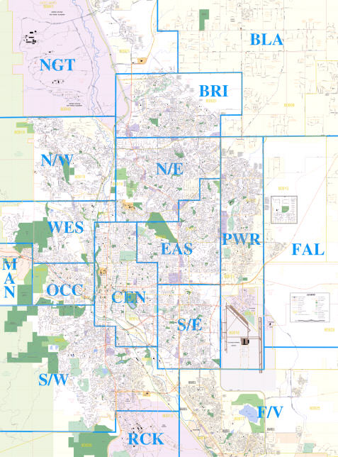 Colorado Springs Neighborhoods area map